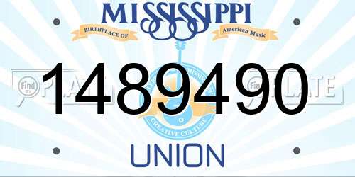1489490 Mississippi License Plate