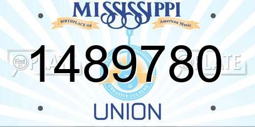1489780 Mississippi License Plate