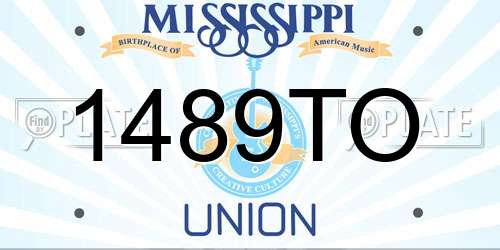 1489TO Mississippi License Plate