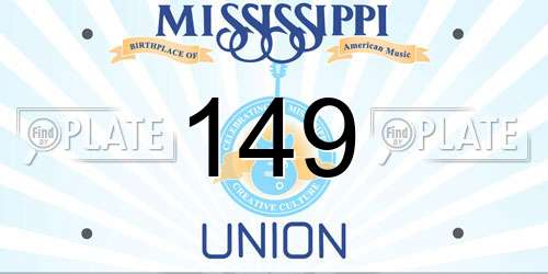 149 Mississippi License Plate