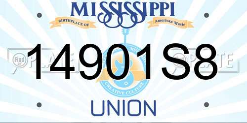 14901S8 Mississippi License Plate