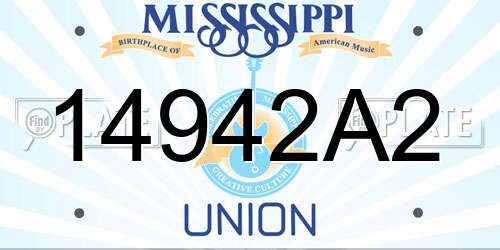 14942A2 Mississippi License Plate