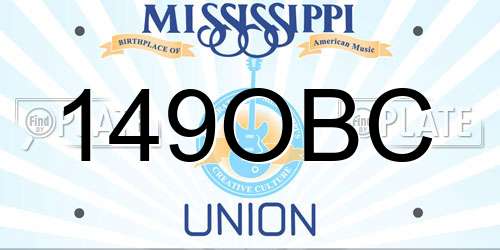 149OBC Mississippi License Plate