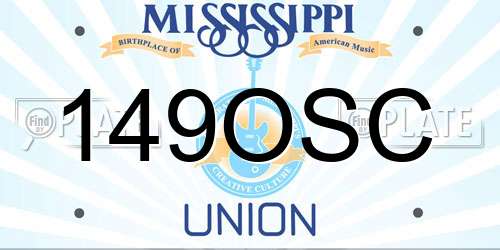149OSC Mississippi License Plate