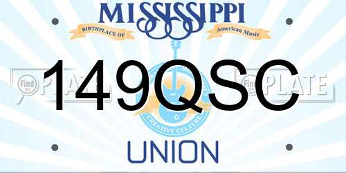 149QSC Mississippi License Plate