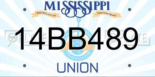 14BB489 Mississippi License Plate