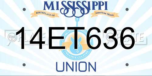14ET636 Mississippi License Plate