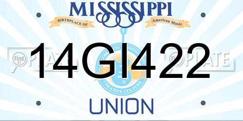 14GI422 Mississippi License Plate