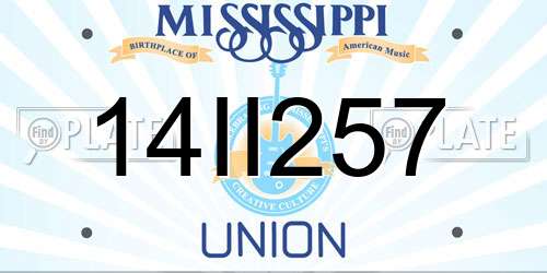 14II257 Mississippi License Plate