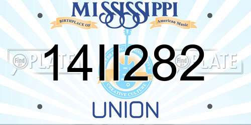 14II282 Mississippi License Plate