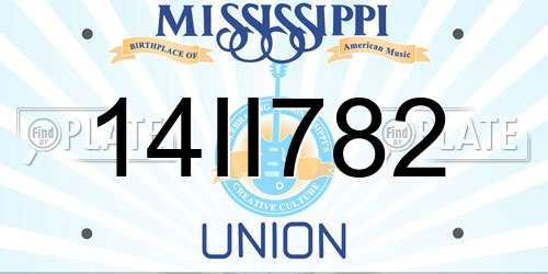14II782 Mississippi License Plate