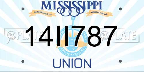 14II787 Mississippi License Plate