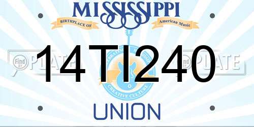 14TI240 Mississippi License Plate
