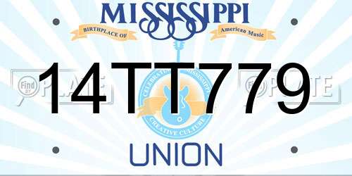 14TT779 Mississippi License Plate