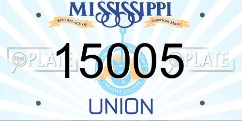 15005 Mississippi License Plate