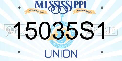 15035S1 Mississippi License Plate