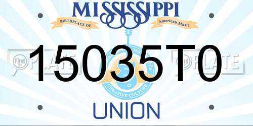 15035T0 Mississippi License Plate