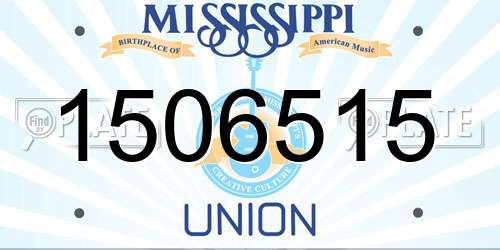 1506515 Mississippi License Plate