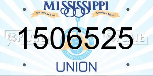 1506525 Mississippi License Plate