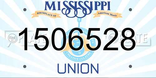 1506528 Mississippi License Plate