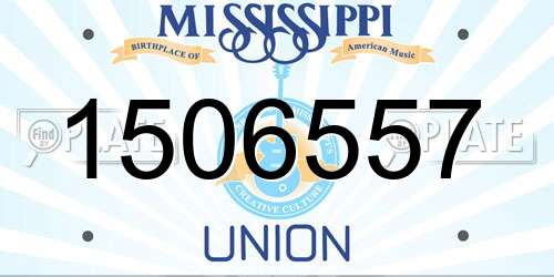 1506557 Mississippi License Plate
