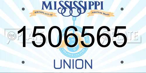 1506565 Mississippi License Plate