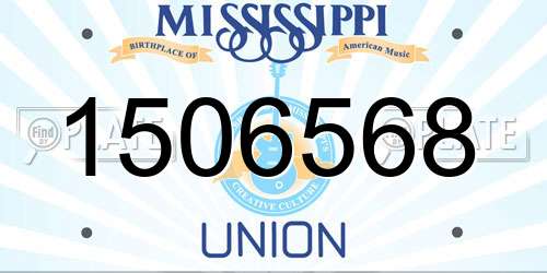 1506568 Mississippi License Plate