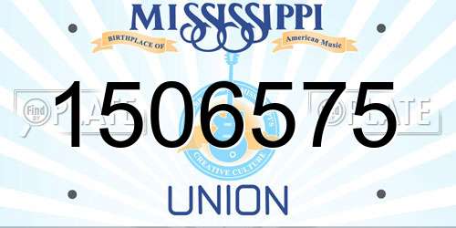 1506575 Mississippi License Plate