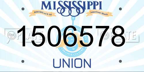 1506578 Mississippi License Plate