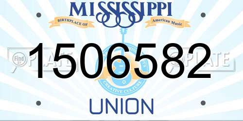 1506582 Mississippi License Plate