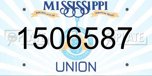 1506587 Mississippi License Plate