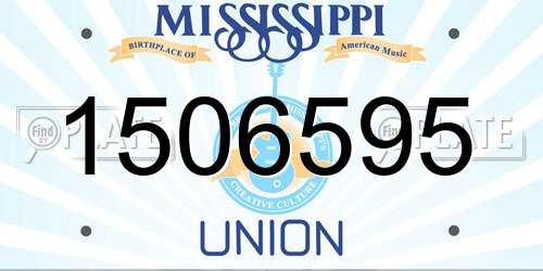 1506595 Mississippi License Plate