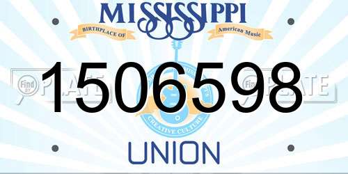 1506598 Mississippi License Plate