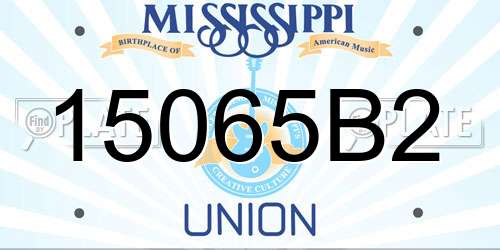 15065B2 Mississippi License Plate
