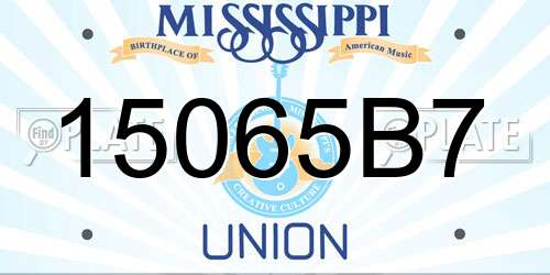 15065B7 Mississippi License Plate