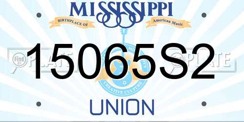 15065S2 Mississippi License Plate