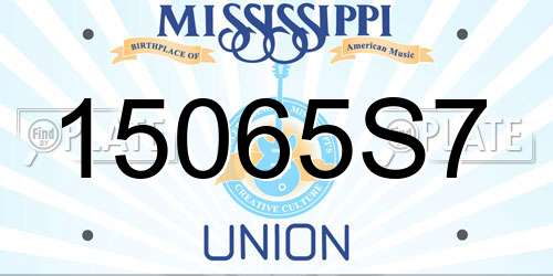 15065S7 Mississippi License Plate