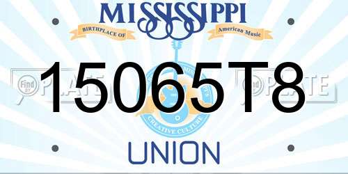 15065T8 Mississippi License Plate