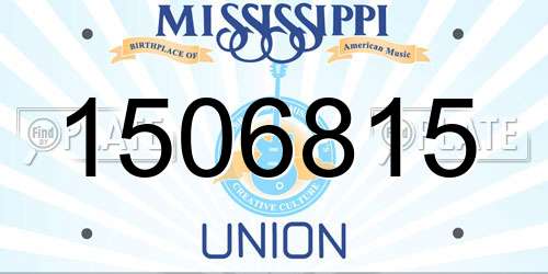 1506815 Mississippi License Plate