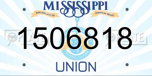 1506818 Mississippi License Plate