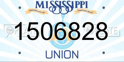 1506828 Mississippi License Plate