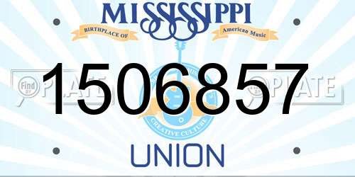 1506857 Mississippi License Plate