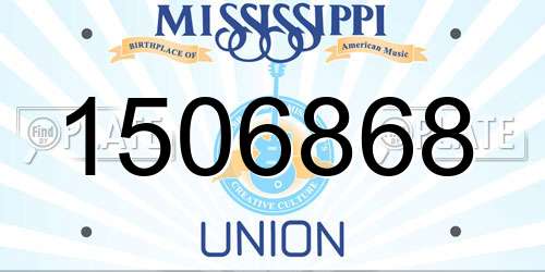 1506868 Mississippi License Plate