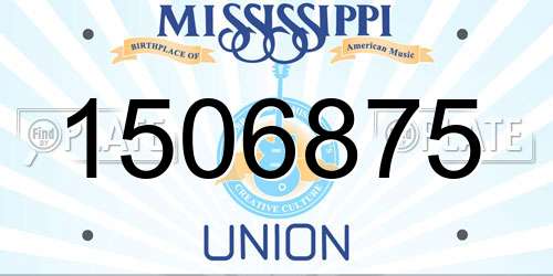 1506875 Mississippi License Plate