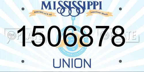 1506878 Mississippi License Plate
