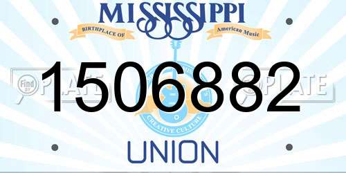 1506882 Mississippi License Plate