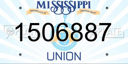 1506887 Mississippi License Plate