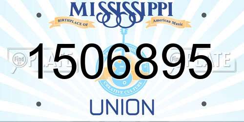 1506895 Mississippi License Plate