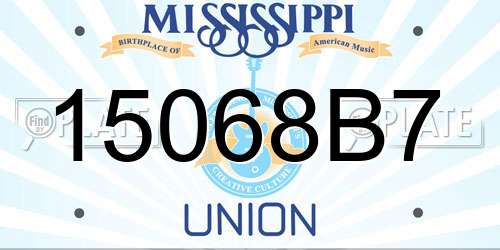 15068B7 Mississippi License Plate