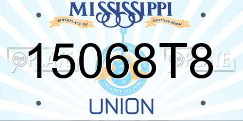 15068T8 Mississippi License Plate